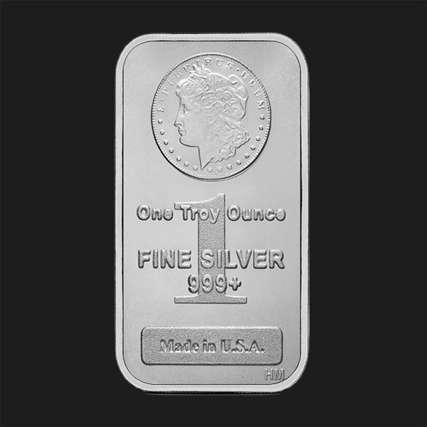 1 Troy Ounce .999 Fine Silver Bar Morgan Dollar Design! Bullion