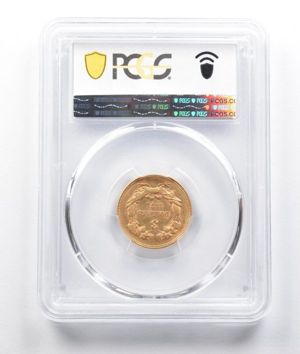 1874 $3 Indian Head Princess Gold AU55 Certified Coin