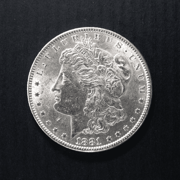 1881 $1 Morgan Silver Dollar MS63 / BU Coin