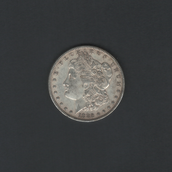 1882 $1 Morgan Silver Dollar AU55 Coin