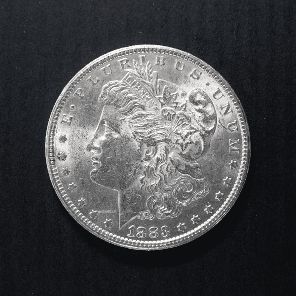 1883 Morgan Silver Dollar MS63 / BU Coin