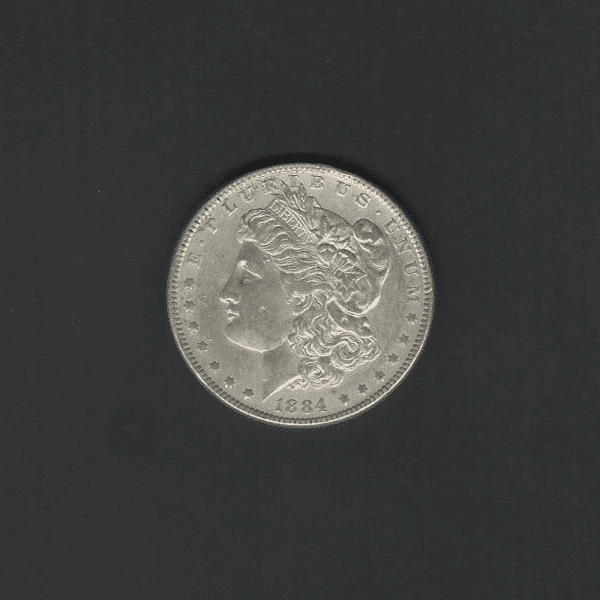 1884 $1 Morgan Silver Dollar AU55 Coin