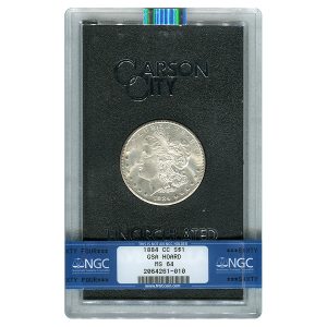 1884 CC $1 Morgan Silver Dollar MS64 / BU Packed and Released by the GSA in 1972 NGC / GSA Coin / Slab
