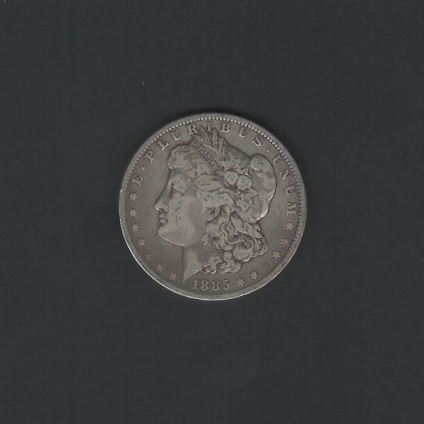 1885 $1 Morgan Silver Dollar AU50 Coin