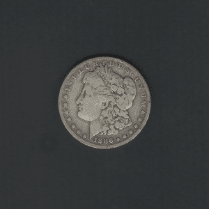1886 O Morgan Silver Dollar F12 Coin