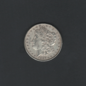 1887 $1 Morgan Silver Dollar AU Coin
