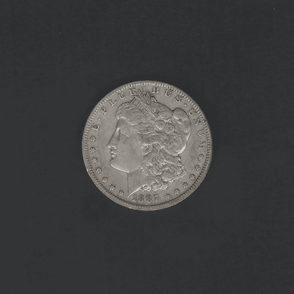1887 O $1 Morgan Silver Dollar AU50 Coin