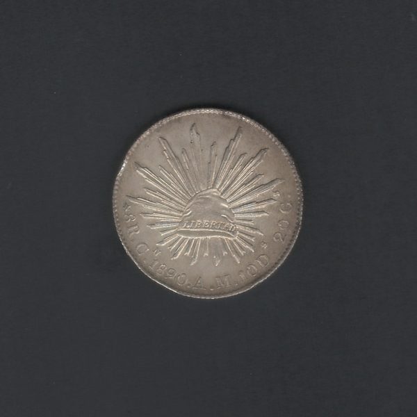 1890 CN Casa de Moneda de Culiacán / AM 8 Reales Mexico Cap & Rays Silver MS68 Coin