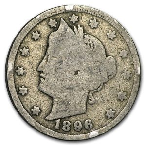 1896 $0.05 Liberty Head Good Coin