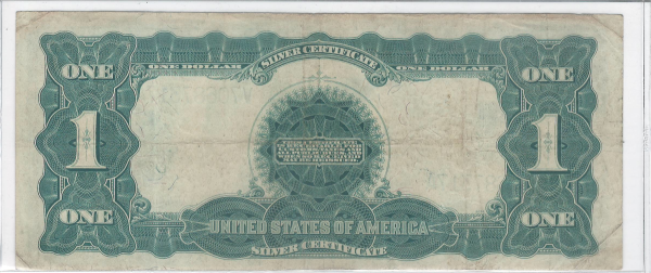 1899 $1 Silver Certificate United States XF Almost UNC Black Eagle Note