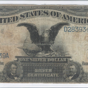 1899 $1 Silver Certificate United States VG Black Eagle Note