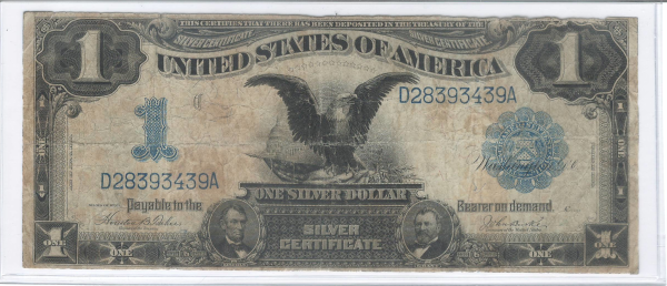 1899 $1 Silver Certificate United States VG Black Eagle Note