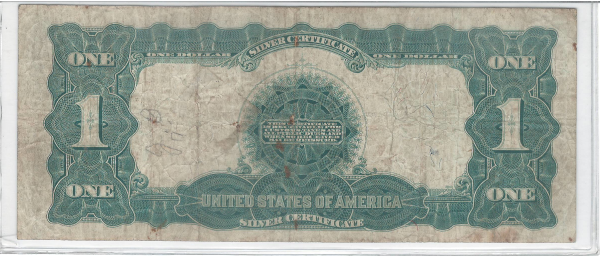 1899 $1 Silver Certificate United States VF Black Eagle Note