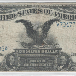 1899 $1 Silver Certificate United States VF Black Eagle Note