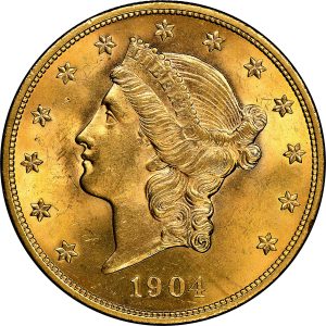 1904 $20 Liberty Head Gold UNC Coin!