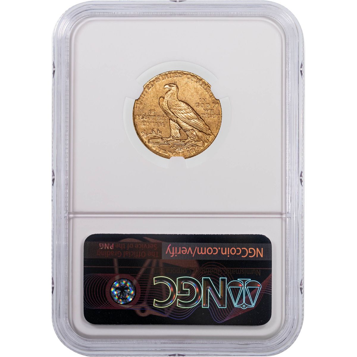 1909 D $5 Indian Head Half Eagle Gold Certified MS62 Coin