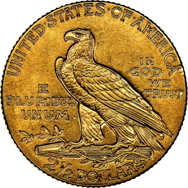 1915 $2.5 Indian Head Gold UNC 4.18g Coin