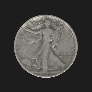 1920 S $0.50 Walking Liberty Half Dollar VG Coin