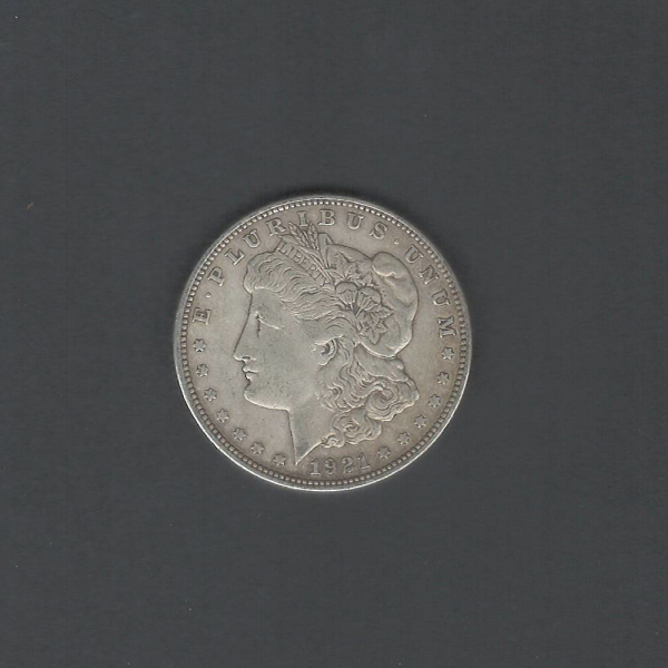 1921 D $1 Morgan Silver Dollar AU60 Coin