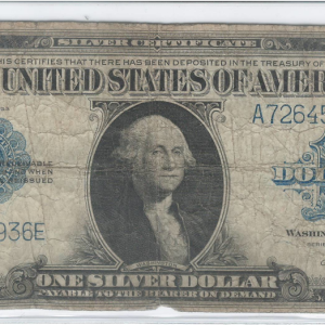 1923 $1 Large Size Silver Certificate VG G. Washington Note