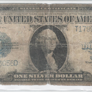 1923 $1 Large Size Silver Certificate AG G Washington Note