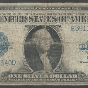 1923 $1 Large Size Silver Certificate G G Washington Note
