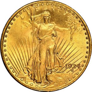 1924 $20 Saint-Gaudens - Double Eagle - With Motto Gold MS65 Unc Certified PCGS Coin