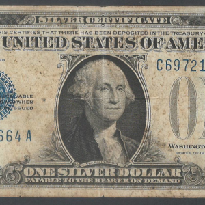 1928 $1 Silver Certificate VG G. Washington Note