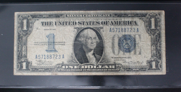 1934 $1 Silver Certificate VG G. Washington Note