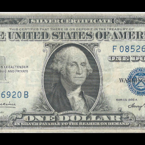 1935 E $1 Silver Certificate F G. Washington Note