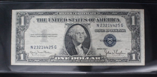 1935 F $1 Silver Certificate Star VF G Washington Note