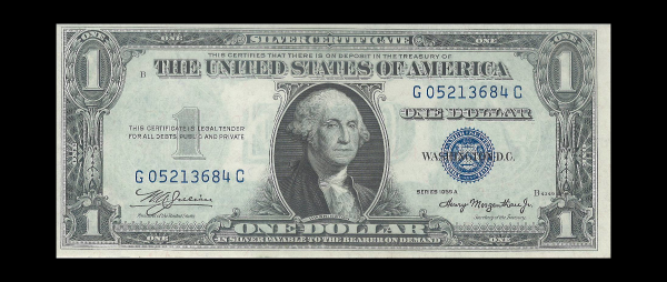 1935 A $1 Silver Certificate Crisp UNC G. Washington Note