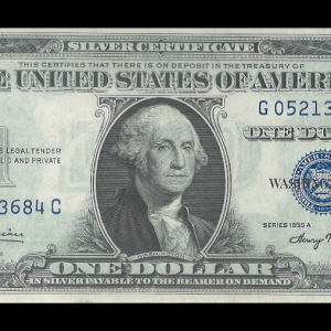 1935 A $1 Silver Certificate (2) Sequential Notes in this Package! Crisp UNC G. Washington