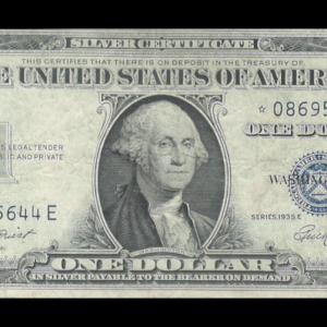 1935 E $1 Silver Certificate Star VF G. Washington Note