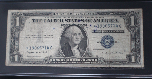 1935 G $1 Star Silver Certificate VG G Washington Note