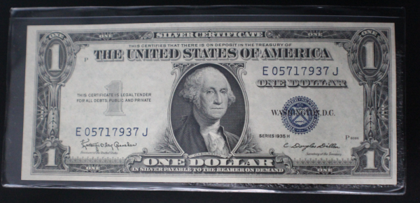 1935 E $1 Special Sequential 5 Note pack Silver Certificate Crisp Unc G. Washington Note