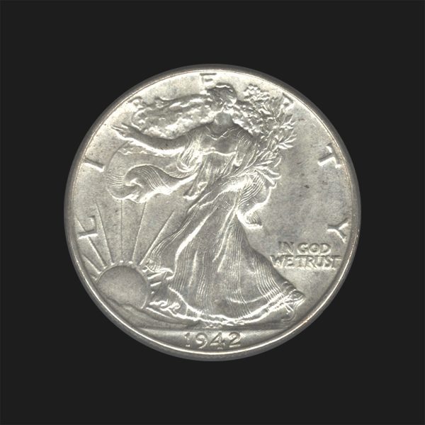 1942 $0.50 Walking Liberty Half Dollar MS61 / BU Coin