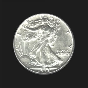 1942 $0.50 Walking Liberty Half Dollar MS65 / BU Coin
