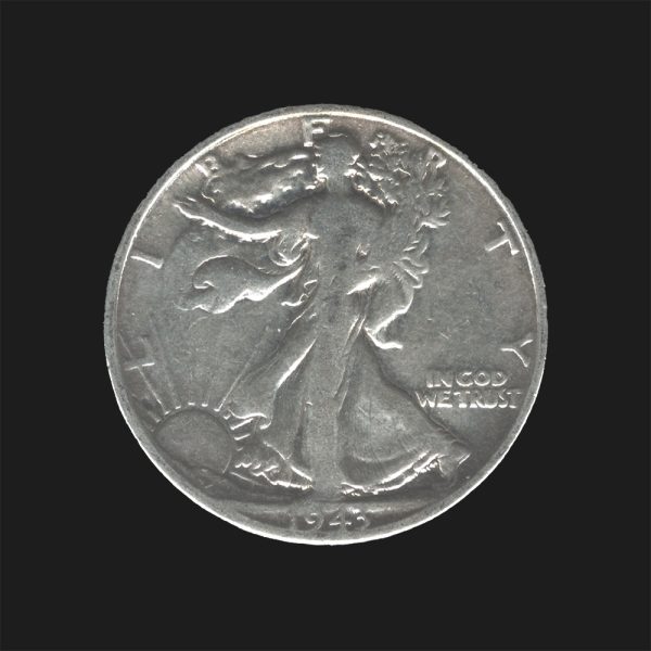 1943 D $0.50 Walking Liberty Half Dollar F12 Coin