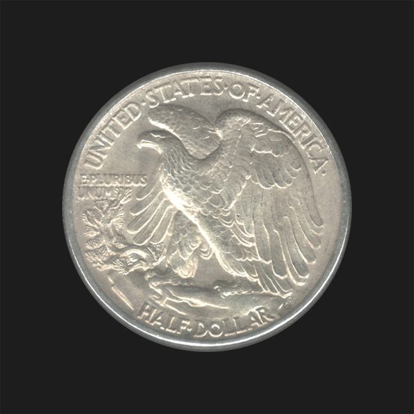 1943 $0.50 Walking Liberty Half Dollar MS62 / UNC Coin