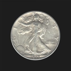 1943 $0.50 Walking Liberty Half Dollar AU58 Coin