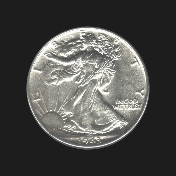 1943 $0.50 Walking Liberty Half Dollar MS64 / B UNC Coin