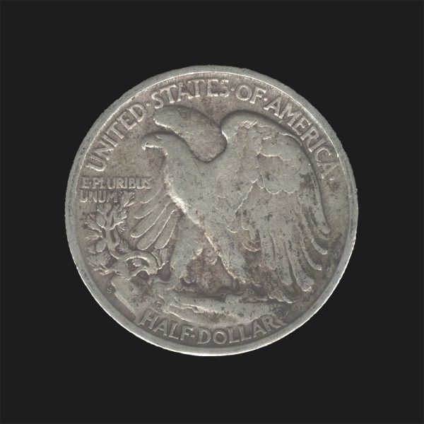 1945 S $0.50 Walking Liberty Half Dollar Fine Coin