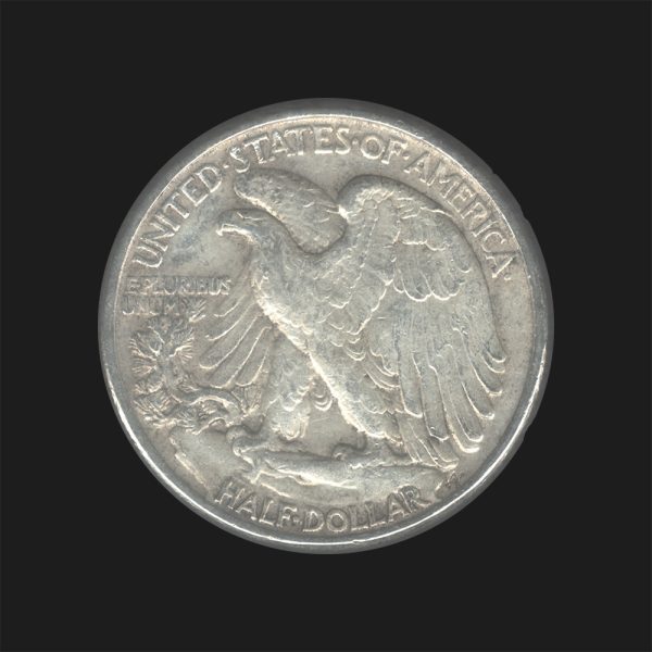 1945 $0.50 Walking Liberty Half Dollar AU58 Coin