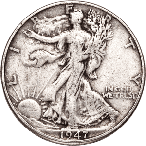 1947 $0.50 Walking Liberty Half Dollar XF40 Coin
