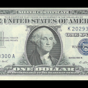 1957 A $1 Silver Certificate Crisp / GEM Uncirculated G. Washington Note