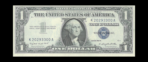 1957 A $1 Silver Certificate Crisp / GEM Uncirculated G. Washington Note