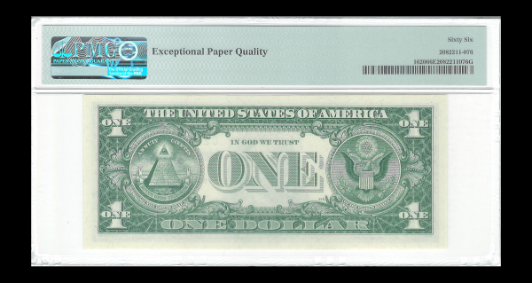 1957 A $1 Silver Certificate 66 EPQ Crisp Gem UNC G. Washington Note