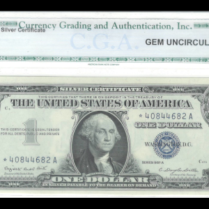 1957 A / STAR $1 Silver Certificate United States GEM Uncirculated G. Washington Note