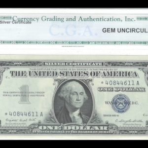 1957 A / STAR $1 Silver Certificate 67 GEM Uncirculated G. Washington Note